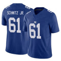 NY.Giants #61 John Michael Schmitz Jr. Player Royal Limited Vapor F.U.S.E. Home Game BALCE Stitched Jerseys