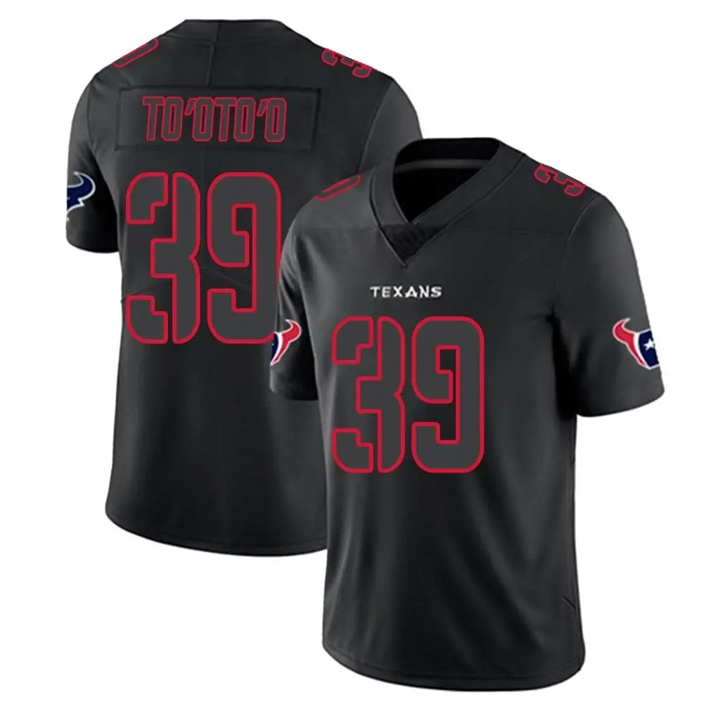 H.Texans #39 Henry To'oTo'o Player Black Impact Limited Game BALCE Stitched Jerseys