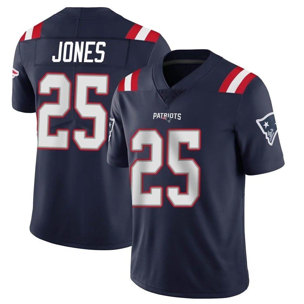 NE.Patriots #25 Marcus Jones Player Navy Vapor Untouchable Home Game BALCE Stitched Jerseys