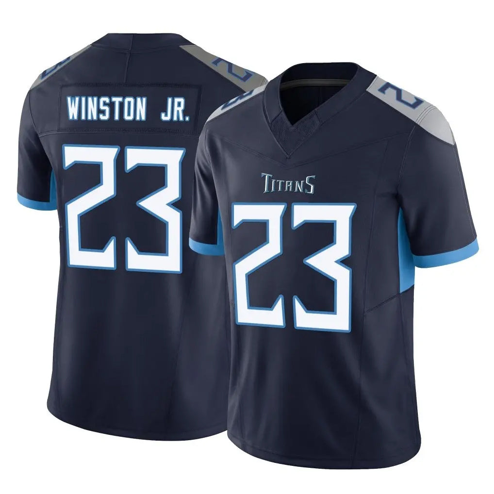 T.Titans #23 Kevin Winston Jr. Player Navy Limited Vapor F.U.S.E. Home Game BALCE Stitched Jerseys
