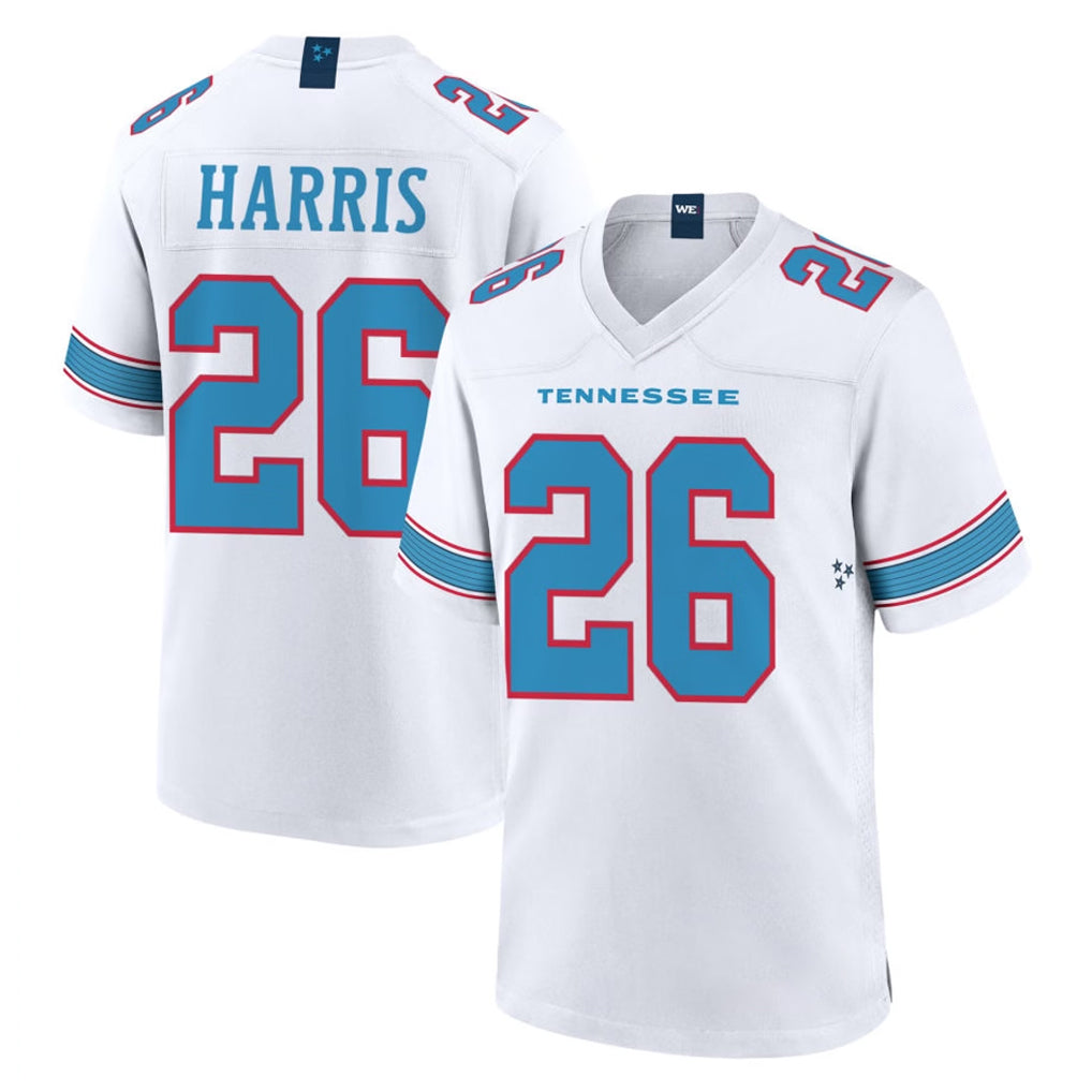 T.Titans #26 Marcus Harris Player White 2026 Game Home BALCE Stitched Jerseys