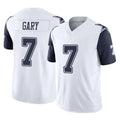 D.Cowboys #7 Rashan Gary Player White-Navy Limited Vapor F.U.S.E. Home Game BALCE Stitched Jerseys