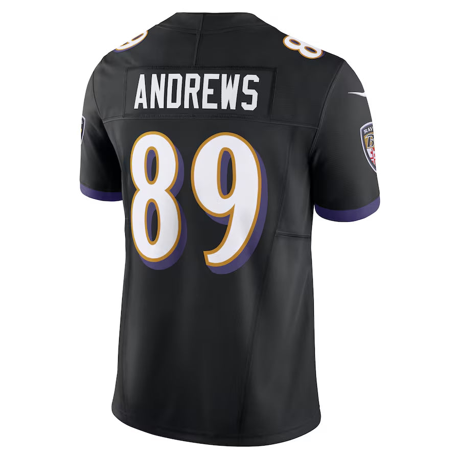B.Ravens #89 Mark Andrews Player Black Vapor F.U.S.E. Limited BALCE Stitched Jerseys