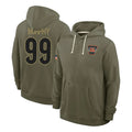 C.Bengals #99 Myles Murphy Player Olive Salute to Service Pullover Hoodies Limited BALCE Stitched Jerseys