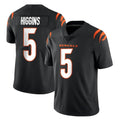 C.Bengals #5 Tee Higgins Player Black Vapor Untouchable Limited Home Game BALCE Stitched Jerseys