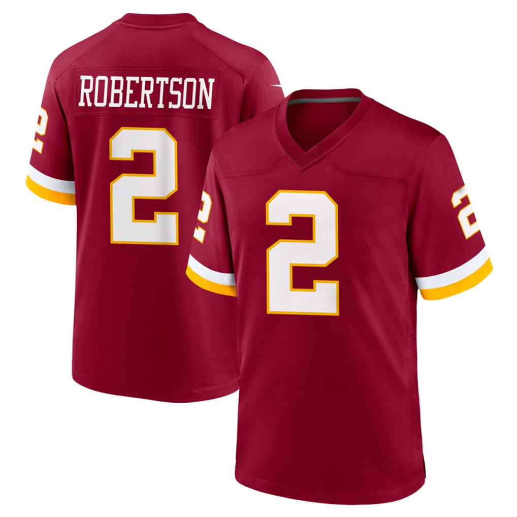 W.Commanders #2 Amik Robertson Player Burgundy Game Home BALCE Stitched Jerseys