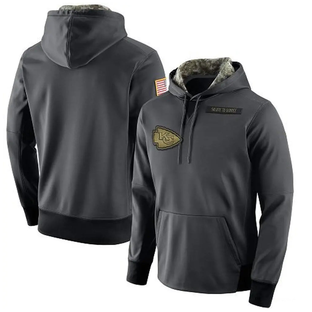 KC.Chiefs ## Chiefs Blank Player Gray Salute to Service Hoodies Limited Game BALCE Stitched Jerseys