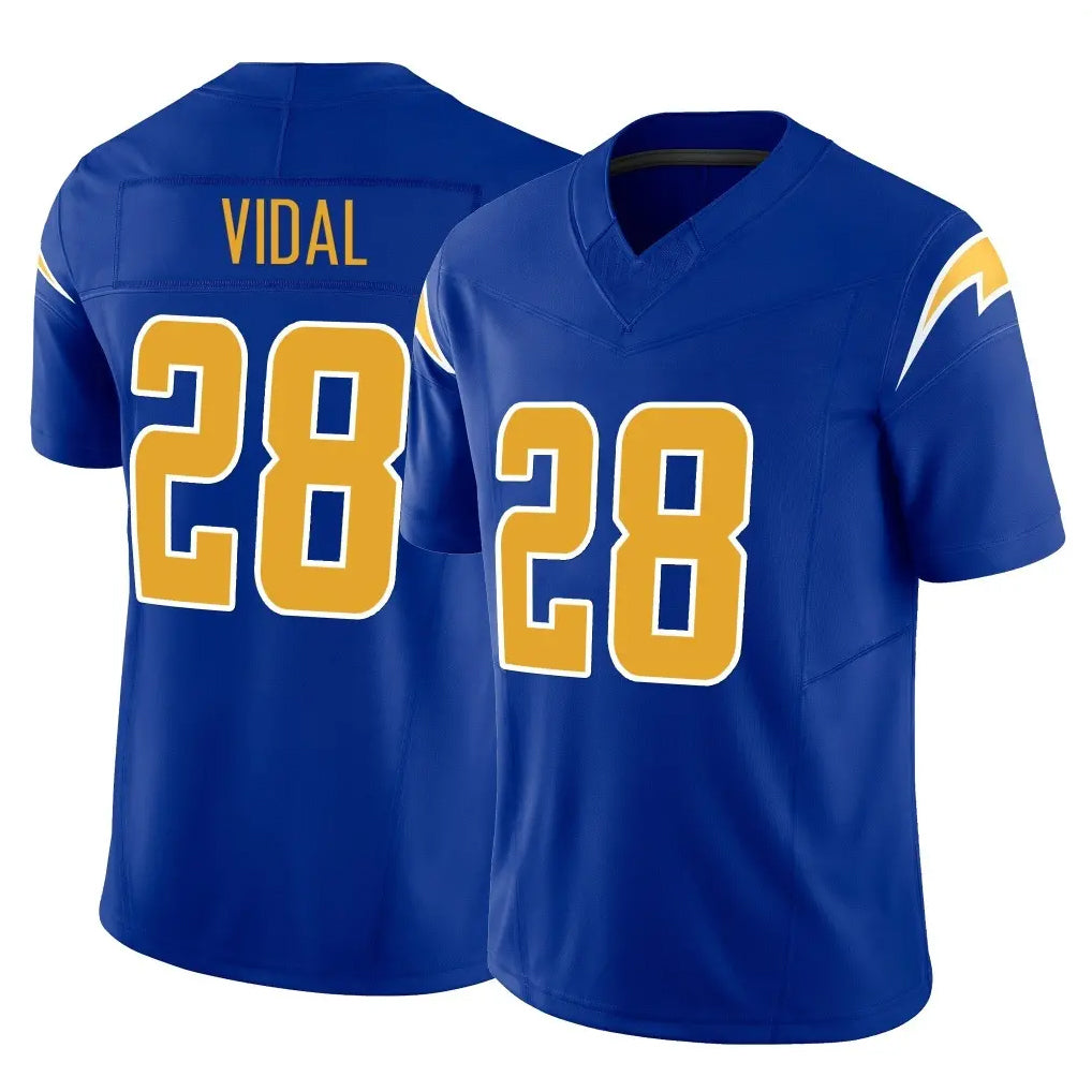 LA.Chargers #28 Kimani Vidal Player Royal Limited Vapor F.U.S.E. Home Game BALCE Stitched Jerseys