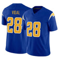 LA.Chargers #28 Kimani Vidal Player Royal Limited Vapor F.U.S.E. Home Game BALCE Stitched Jerseys