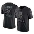 NY.Giants #21 Paulson Adebo Player Black Limited Reflective Home Game BALCE Stitched Jerseys