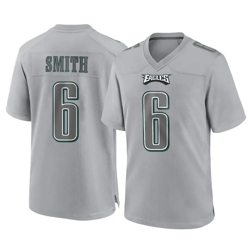 P.Eagles #6 DeVonta Smith Player Gray Atmosphere Fashion Home Game BALCE Stitched Jerseys