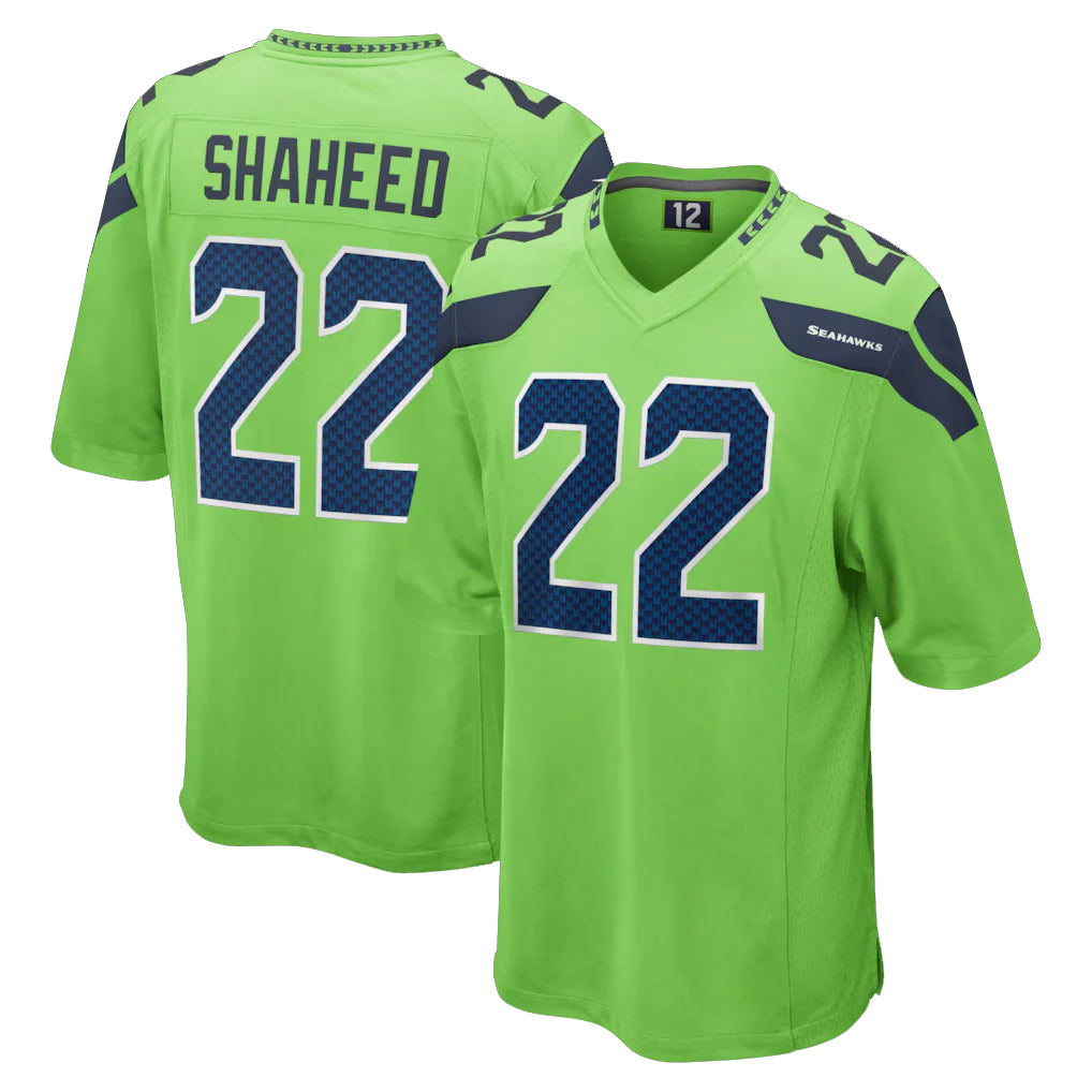 S.Seahawks #22 Rashid Shaheed Player Green Home Game BALCE Stitched Jerseys