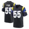 LA.Rams #55 Braden Fiske Player Black Midnight Rivalries Collection Home Game BALCE Stitched Jerseys