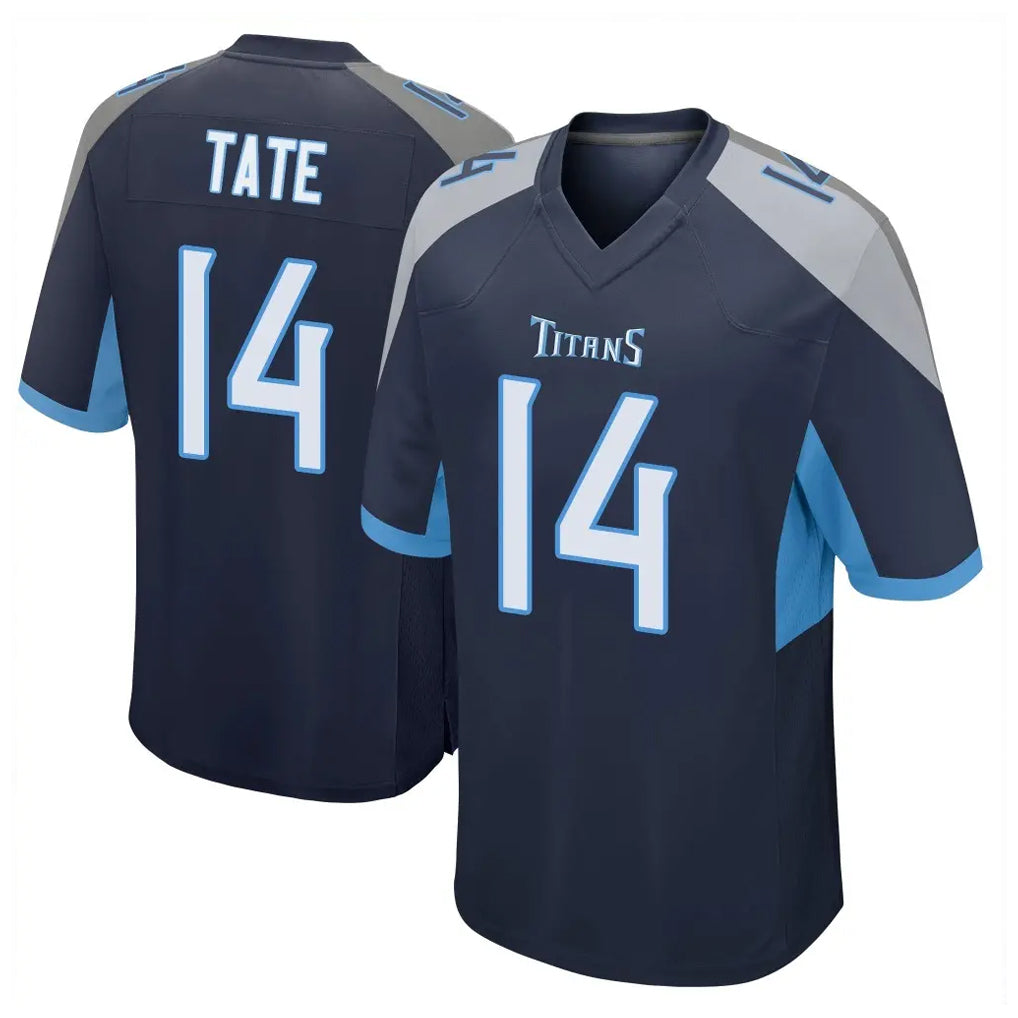 T.Titans #14 Carnell Tate Player Navy Home Game BALCE Stitched Jerseys