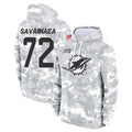 M.Dolphins #72 Jonah Savaiinaea Player Arctic Camo Salute to Service Hoodies Limited Game BALCE Stitched Jerseys