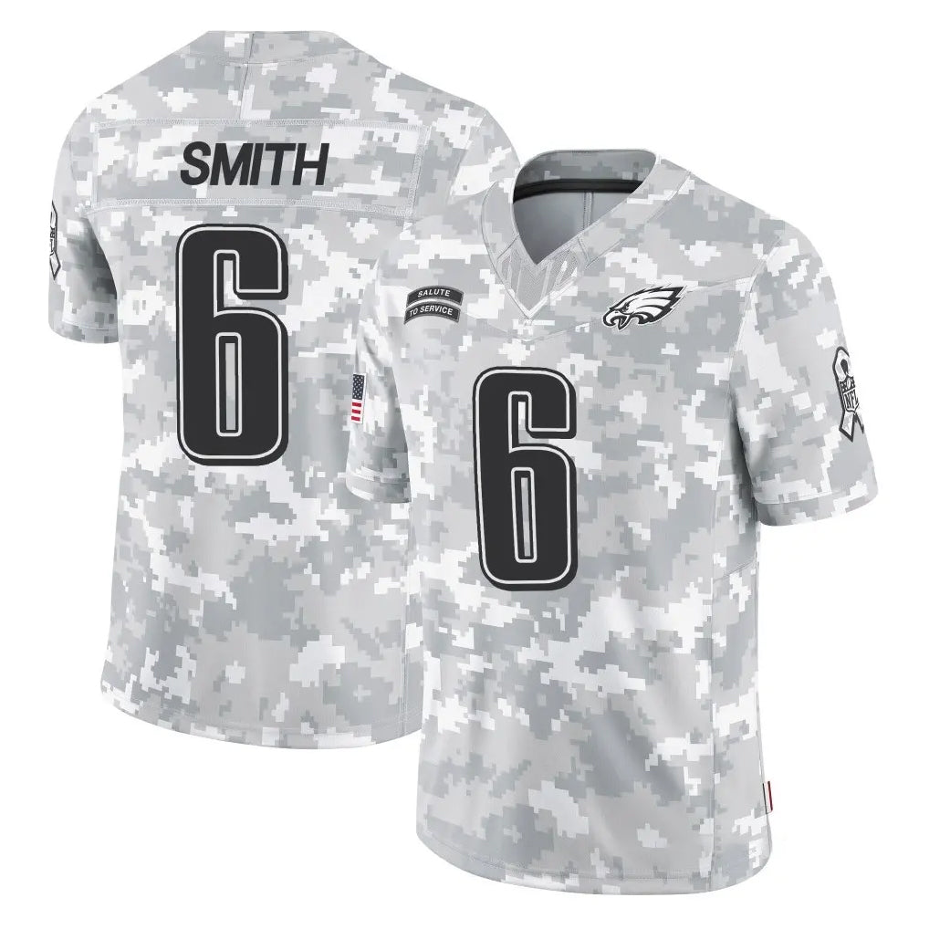 P.Eagles #6 DeVonta Smith Player Arctic Camo Salute to Service Limited Game BALCE Stitched Jerseys