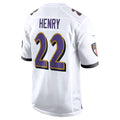 B.Ravens #22 Derrick Henry Player White Alternate Home Game BALCE Stitched Jerseys