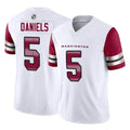 W.Commanders #5 Jayden Daniels White Vapor F.U.S.E. Limited Home Game BALCE Stitched Jerseys