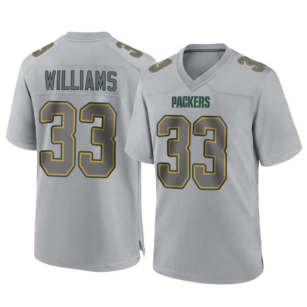 GB.Packers #33 Evan Williams Player Gray Atmosphere Fashion Home Game BALCE Stitched Jerseys
