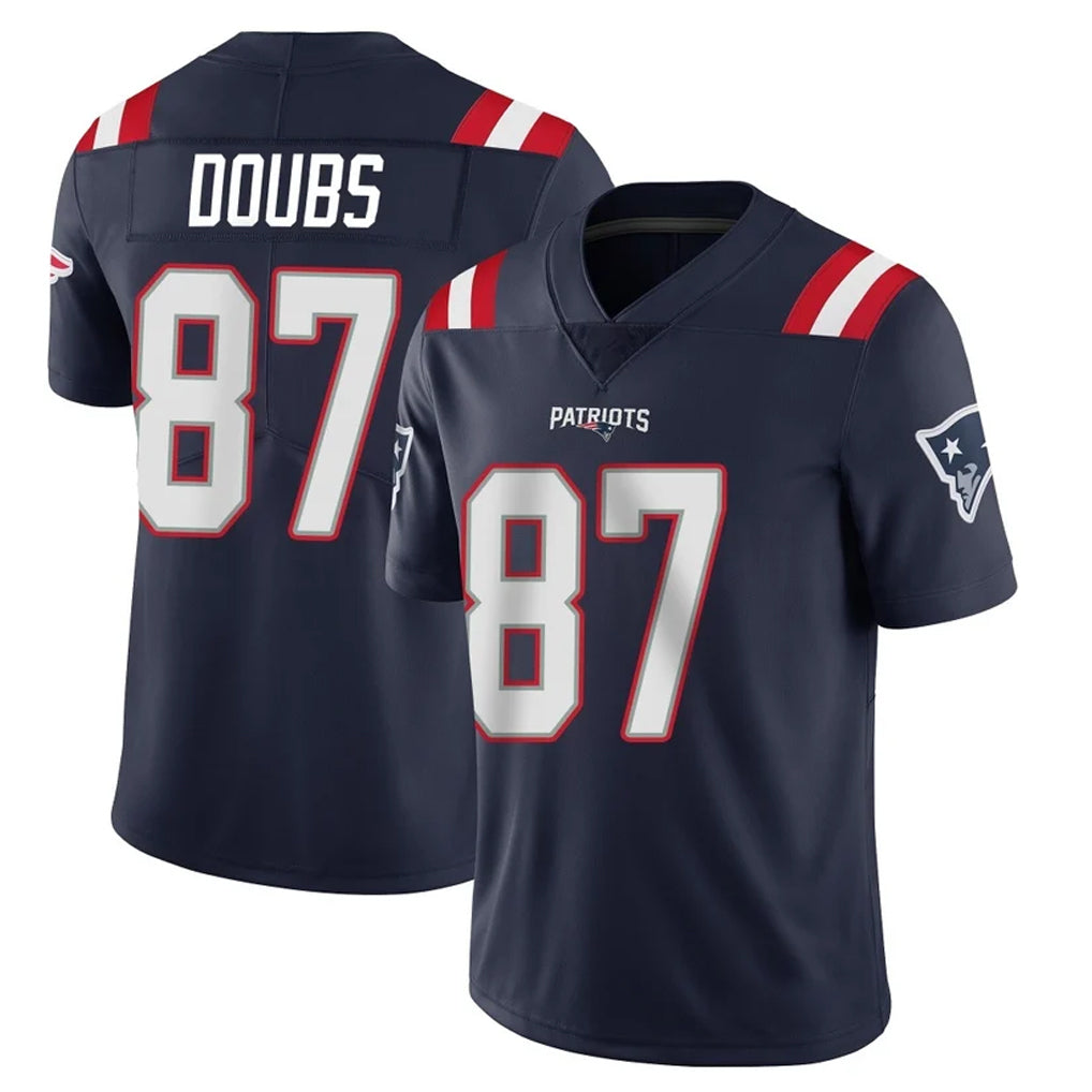 NE.Patriots #87 Romeo Doubs Player Navy Vapor Untouchable Home Game BALCE Stitched Jerseys