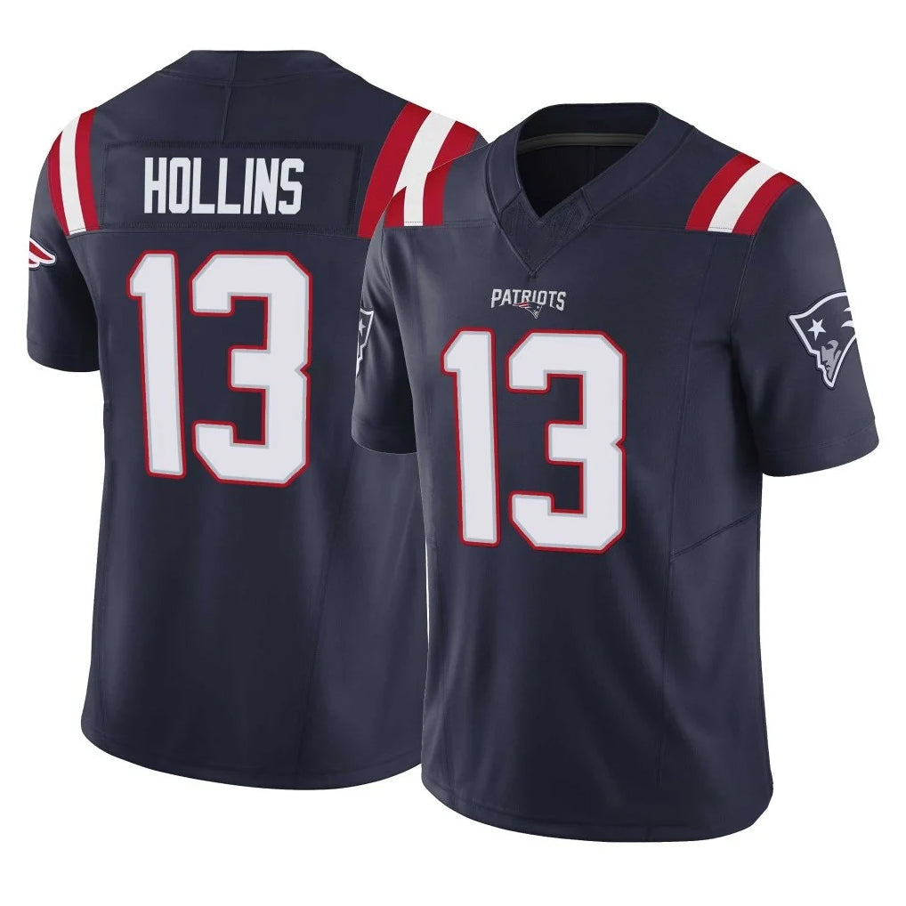 NE.Patriots #13 Mack Hollins Player Navy Limited Vapor F.U.S.E. Home Game BALCE Stitched Jerseys