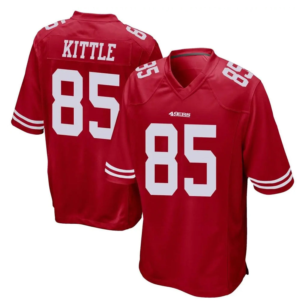 SF.49ers #85 George Kittle Player Red Home Game BALCE Stitched Jerseys