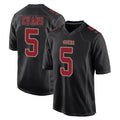 SF.49ers #5 Mike Evans Player Black Fashion Home Game BALCE Stitched Jerseys