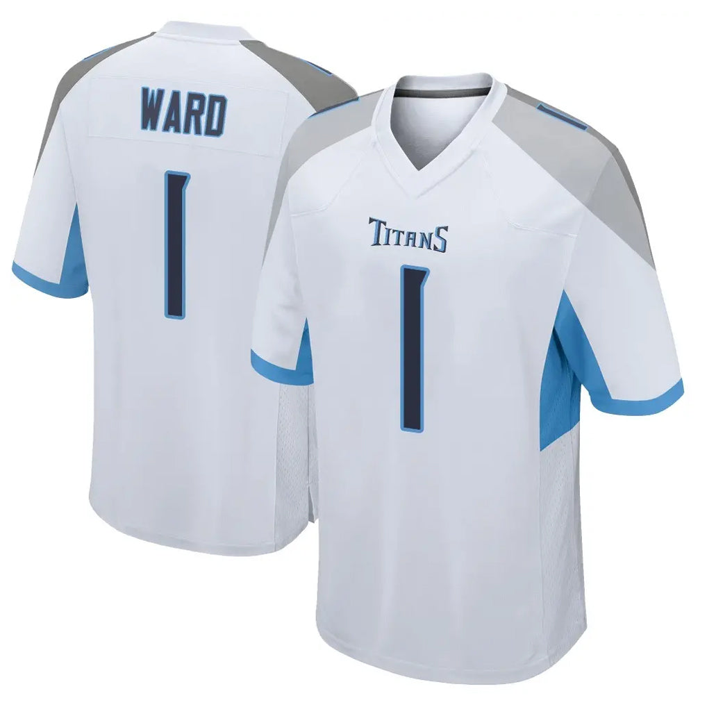 T.Titans #1 Cam Ward Player White Home Game BALCE Stitched Jerseys