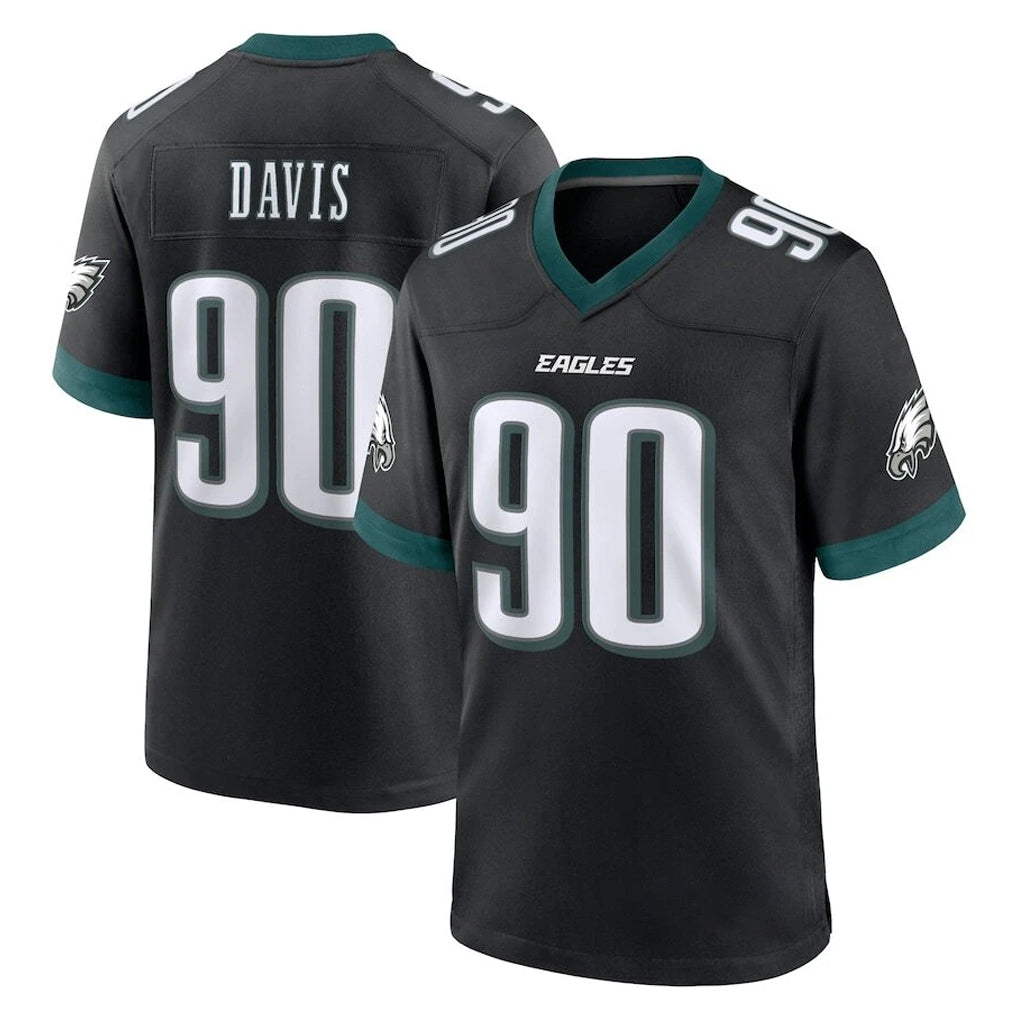 P.Eagles #90 Jordan Davis Player Black Game Home BALCE Stitched Jerseys