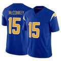 LA.Chargers #15 Ladd McConkey Player Royal Limited Vapor F.U.S.E. Home Game BALCE Stitched Jerseys