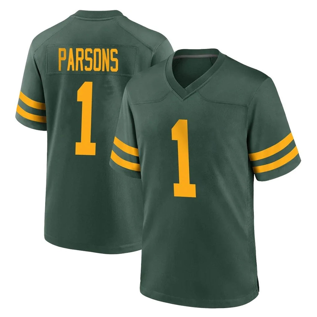GB.Packers #1 Micah Parsons Player Green Alternate Home Game BALCE Stitched Jerseys