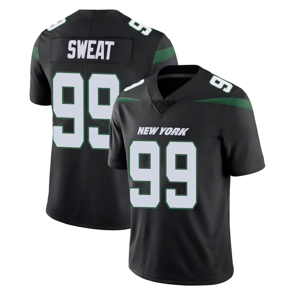 NY.Jets #99 T'Vondre Sweat Player Stealth Black Limited Vapor Home Game BALCE Stitched Jerseys