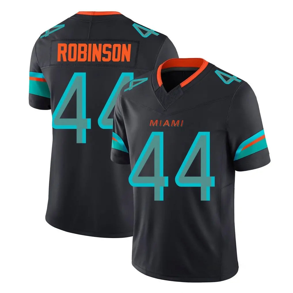 M.Dolphins #44 Chop Robinson Player Black Limited Pitch Rivalries Collection Home Game BALCE Stitched Jerseys