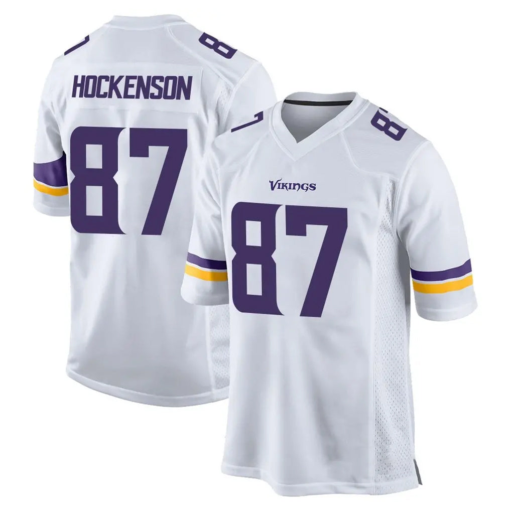 M.Vikings #87 T.J. Hockenson Player White Home Game BALCE Stitched Jerseys