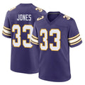 M.Vikings #33 Aaron Jones Sr. Player Purple Classic Home Game BALCE Stitched Jerseys