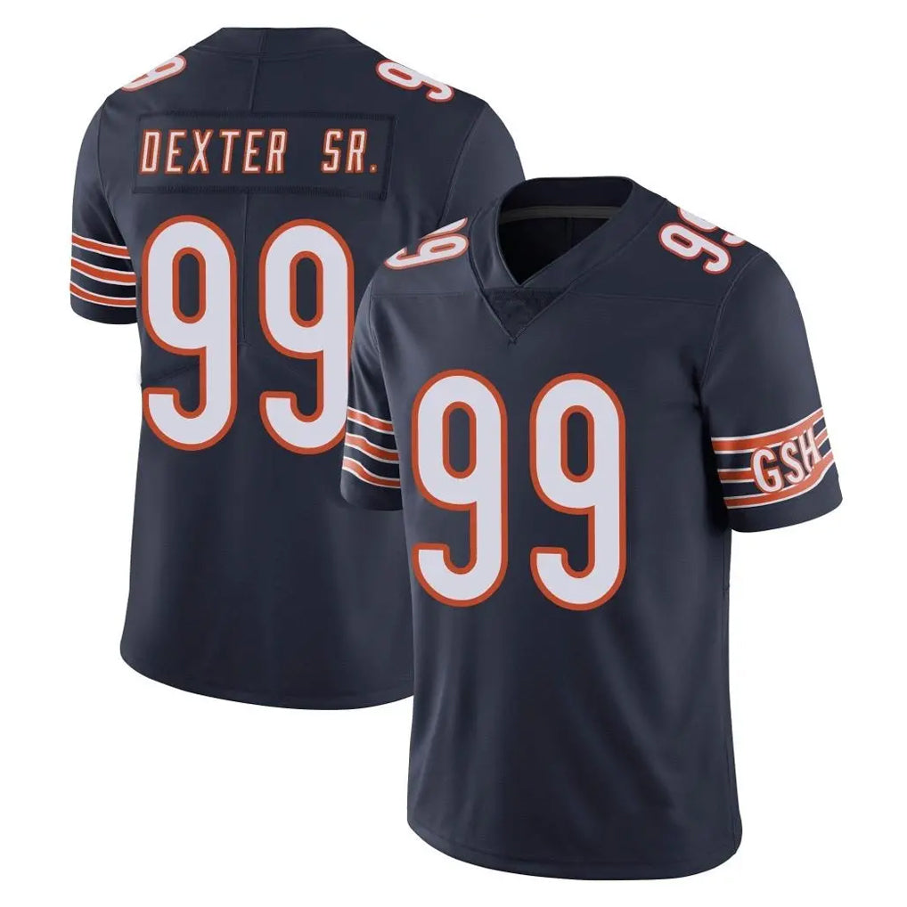 C.Bears #99 Gervon Dexter Sr. Player Navy Vapor Untouchable Limited Home Game BALCE Stitched Jerseys