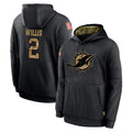 M.Dolphins #2 Malik Willis Player Black Salute to Service Hoodies Limited Game BALCE Stitched Jerseys