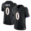 B.Ravens #0 Roquan Smith Player Black Vapor F.U.S.E. Limited BALCE Stitched Jerseys