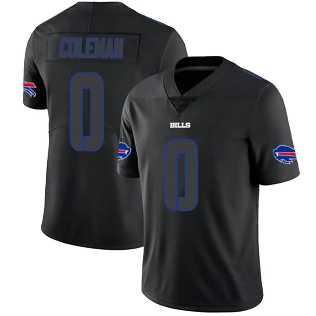 B.Bills #0 Keon Coleman Player Black Impact Limited Home Game BALCE Stitched Jerseys