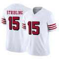 SF.49ers #15 De'Zhaun Stribling Player White Limited Alternate Vapor F.U.S.E. Home Game BALCE Stitched Jerseys