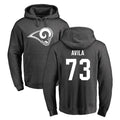 LA.Rams #73 Steve Avila Player Gray Pullover Hoodie Limited Game BALCE Stitched Jerseys