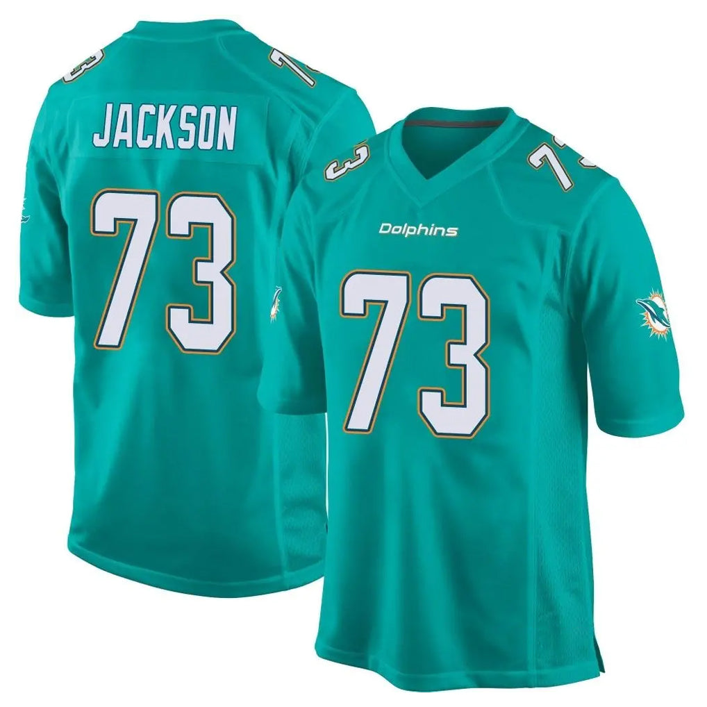 M.Dolphins #73 Austin Jackson Player Aqua Team Color Home Game BALCE Stitched Jerseys