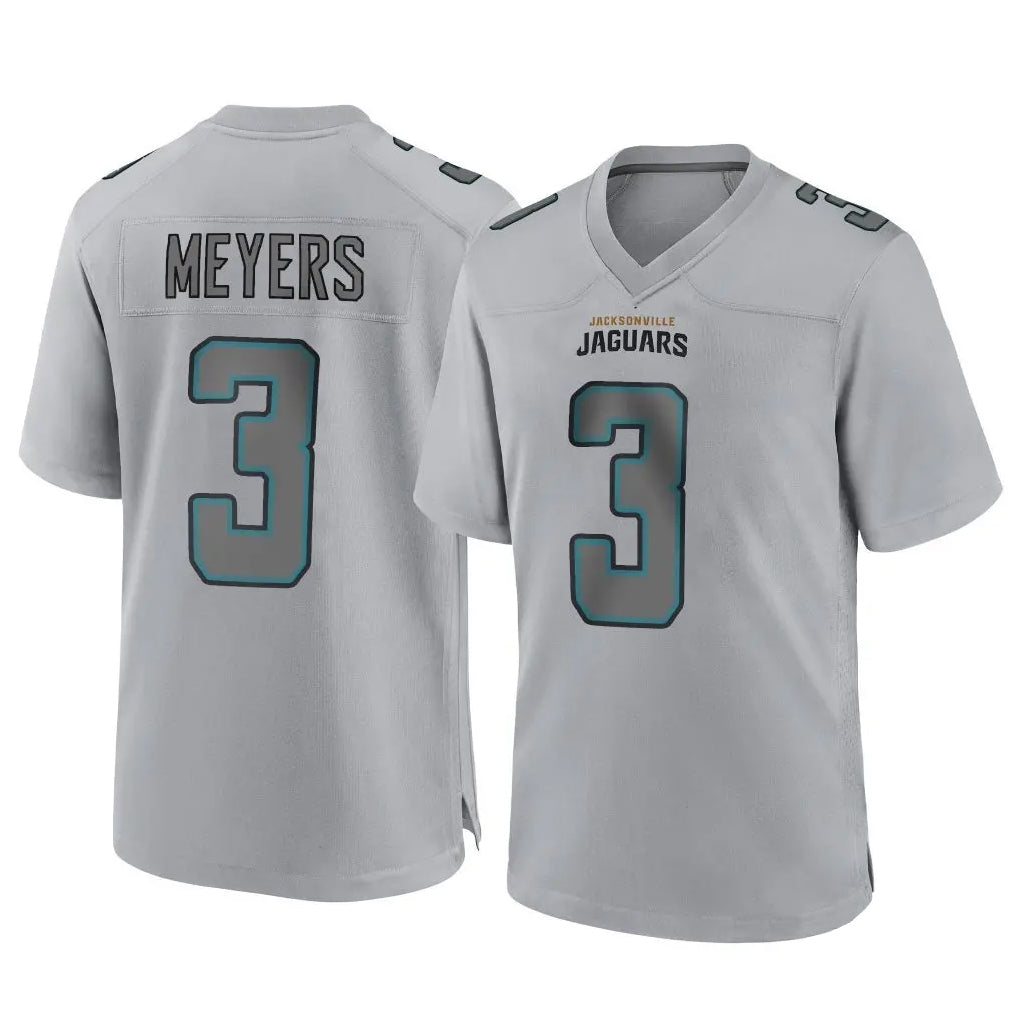 J.Jaguars #3 Jakobi Meyers Player Gray Atmosphere Fashion Home Game BALCE Stitched Jerseys