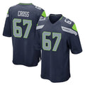 S.Seahawks #67 Charles Cross Player Navy Home Game BALCE Stitched Jerseys