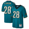 J.Jaguars #28 Fred Taylor?Player Teal Mitchell & Ness Legacy Home Game BALCE Stitched Jerseys