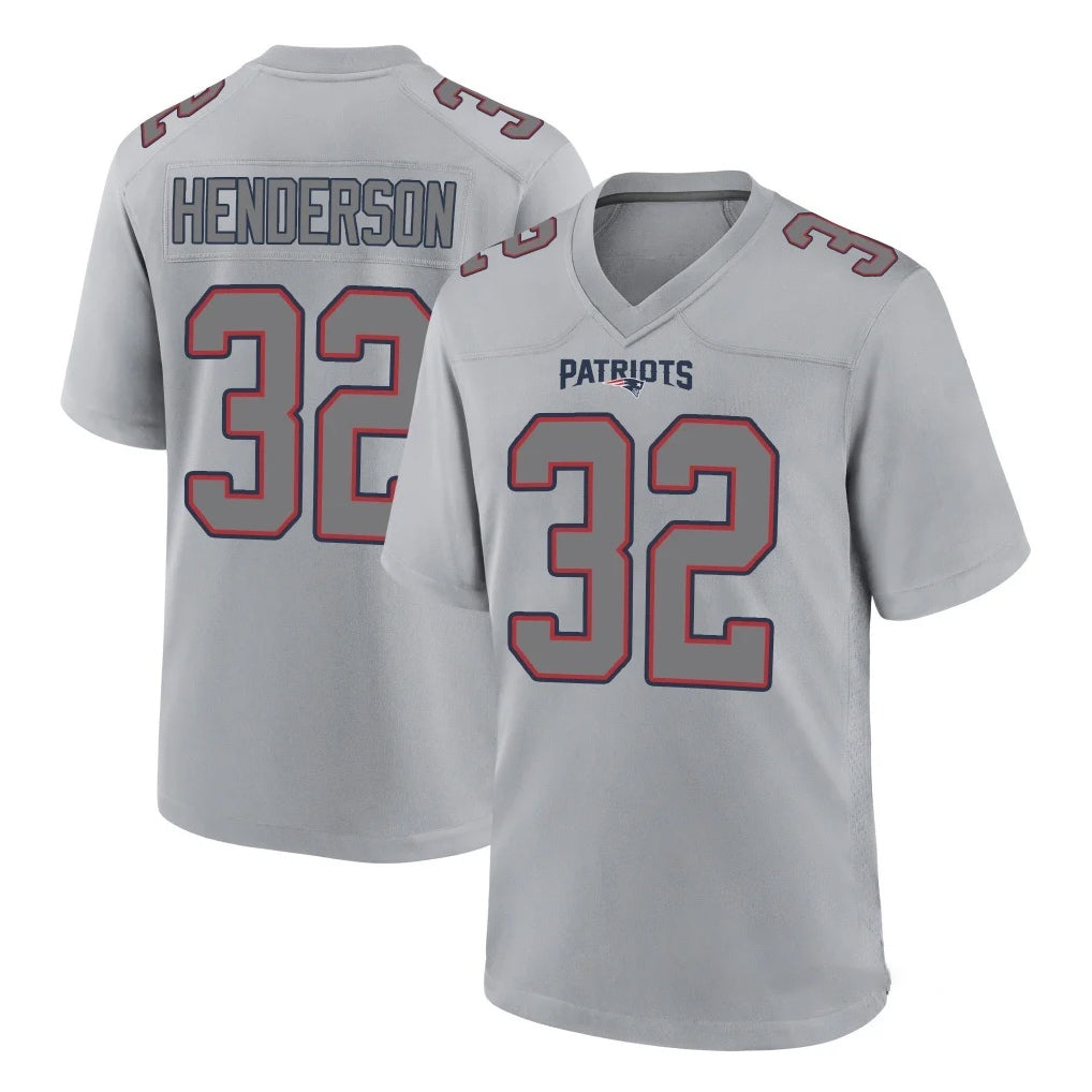 NE.Patriots #32 TreVeyon Henderson Player Gray Fashion Limited Home Game BALCE Stitched Jerseys