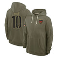 W.Commanders #10 Tress Way Player Olive Salute to Service Pullover Hoodies Limited Home BALCE Stitched Jerseys