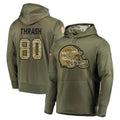 C.Browns #80 Jamari Thrash Player Olive Salute to Service Pullover Hoodies Home Game BALCE Stitched Jerseys