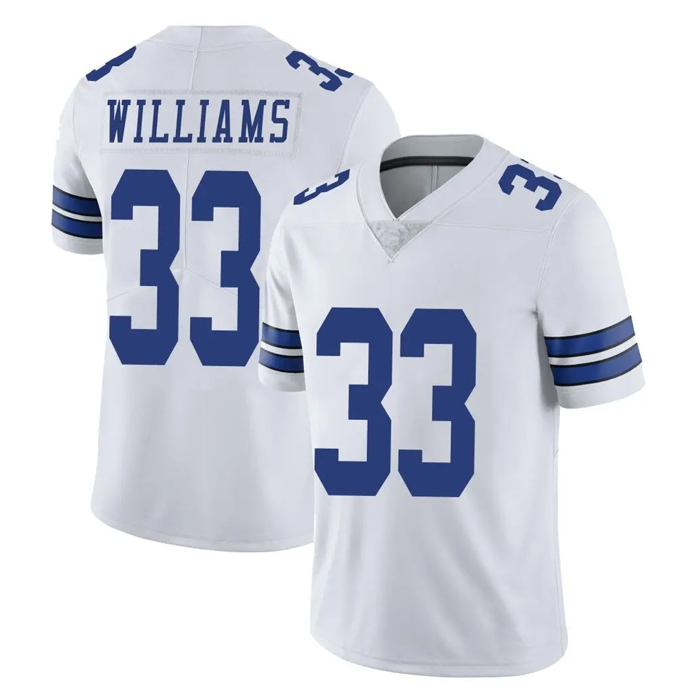D.Cowboys #33 Javonte Williams Player White Vapor Untouchable Limited Home Game BALCE Stitched Jerseys