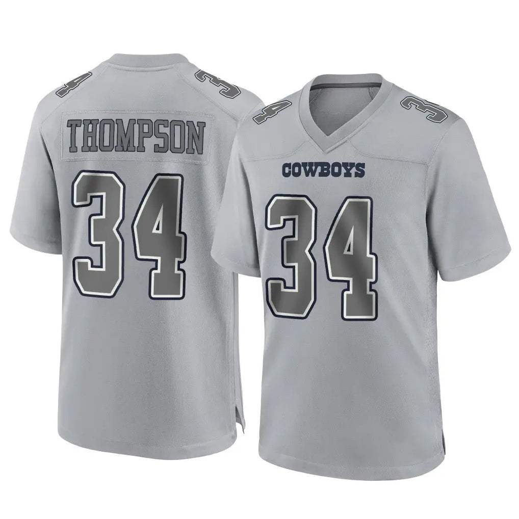 D.Cowboys #34 Jalen Thompson Player Gray Atmosphere Fashion Home Game BALCE Stitched Jerseys
